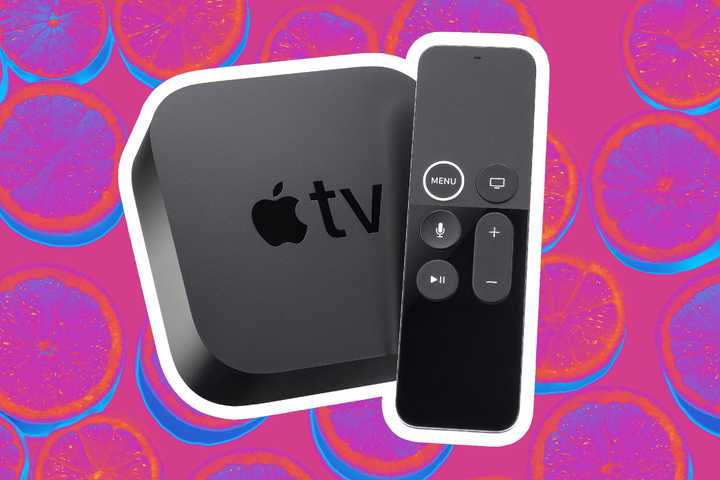 An Apple TV with citrus. 