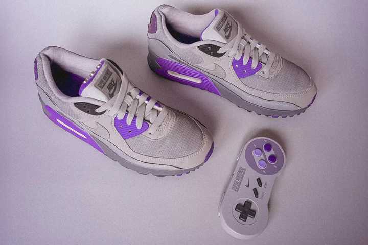 AIR SNES shoes with SNES controller.