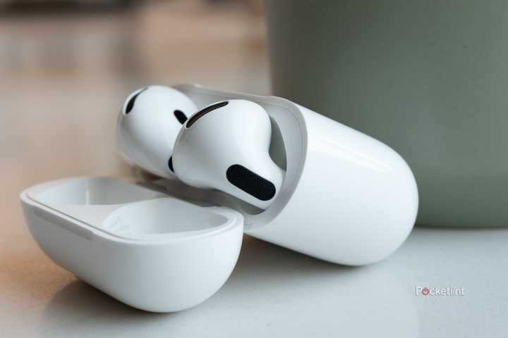 A side view of the AirPods 4