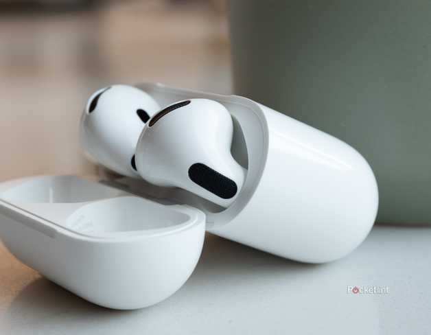 A side view of the AirPods 4