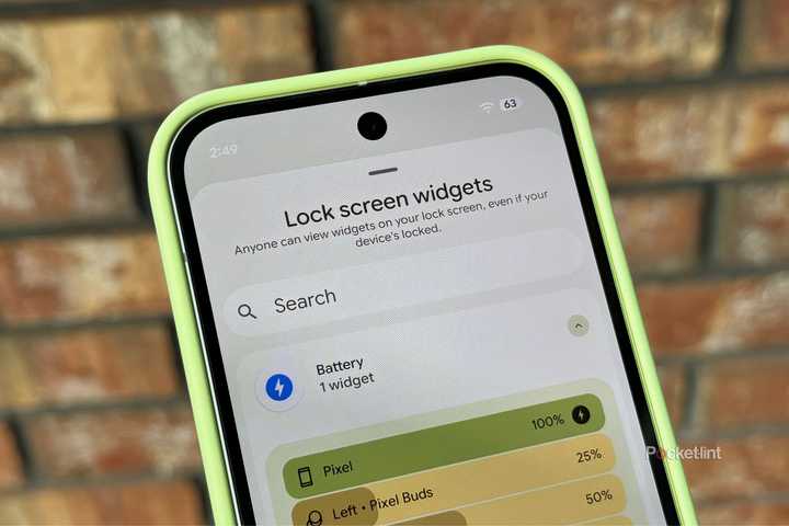 Android lock screen widgets