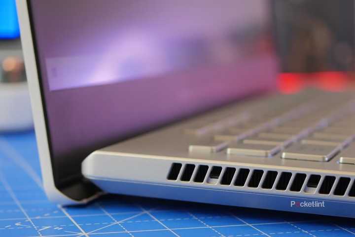 A side view of an ASUS G14 gaming laptop.