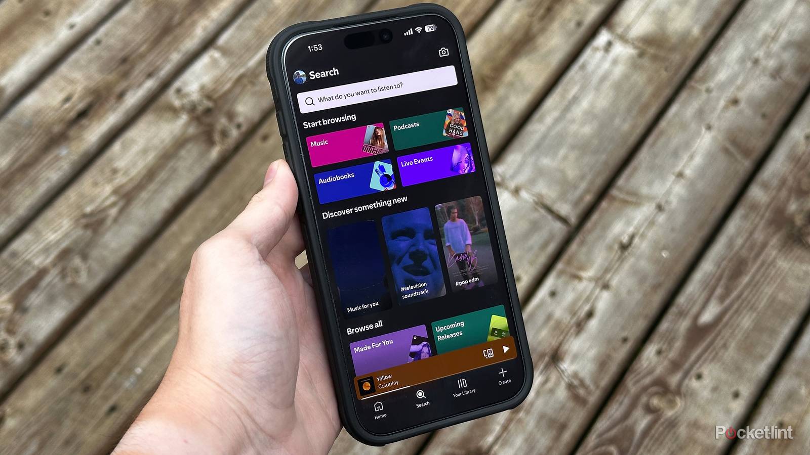 Spotify app on iPhone 17 Pro Max.