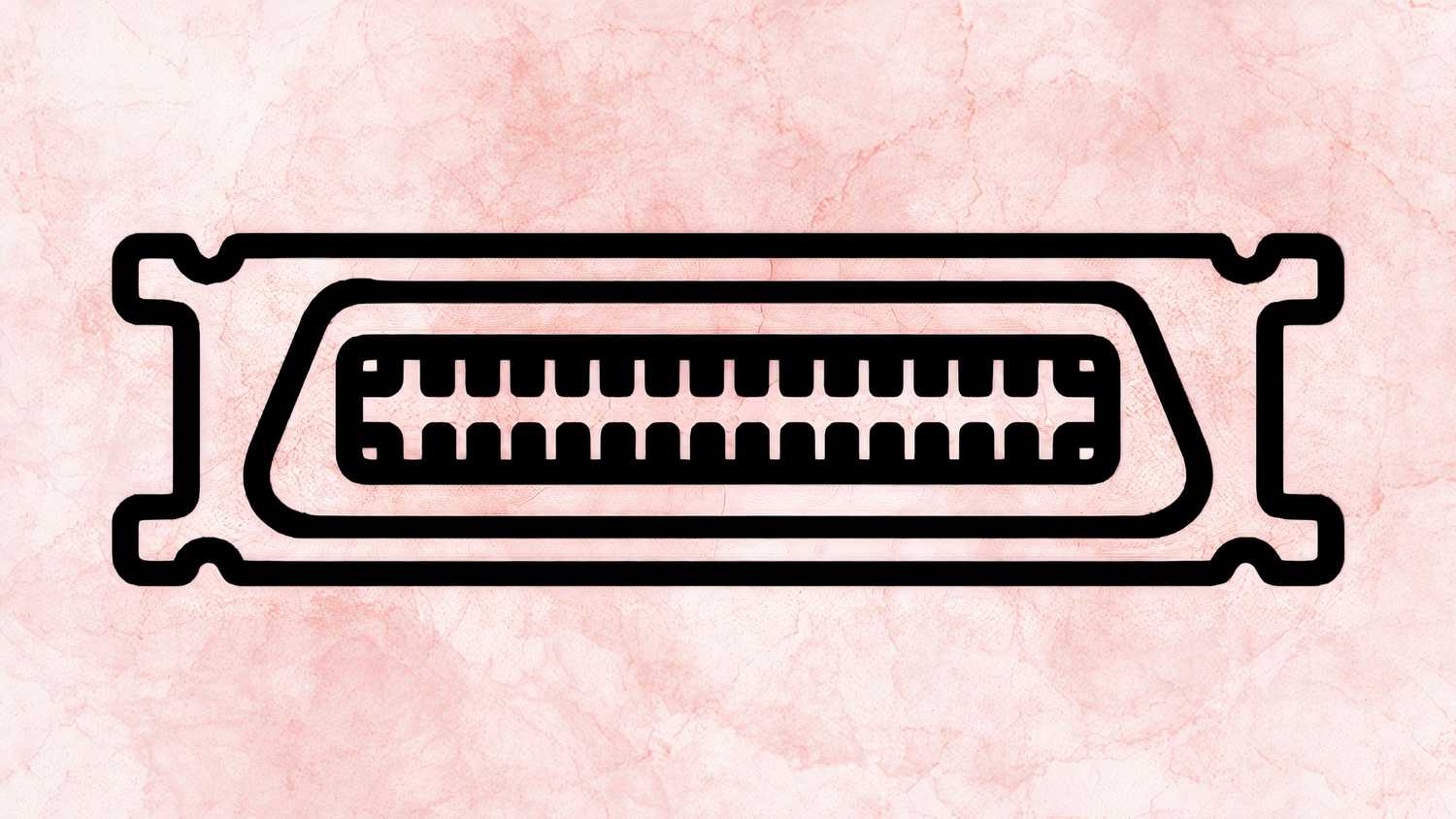 Centronics connector glyph