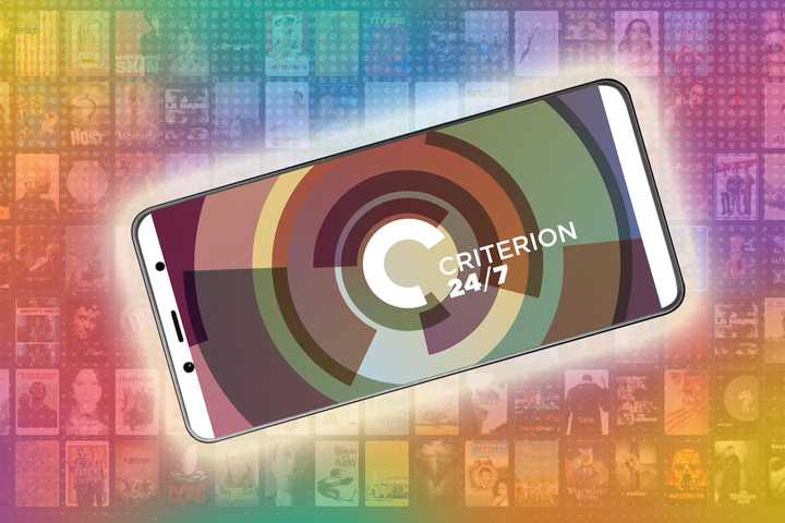 The Criterion Channel 24/7 on a phone rendering. 