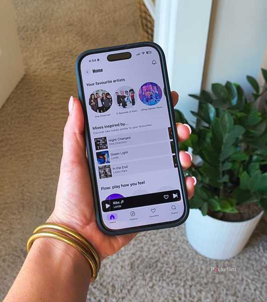 Deezer on an iPhone. 