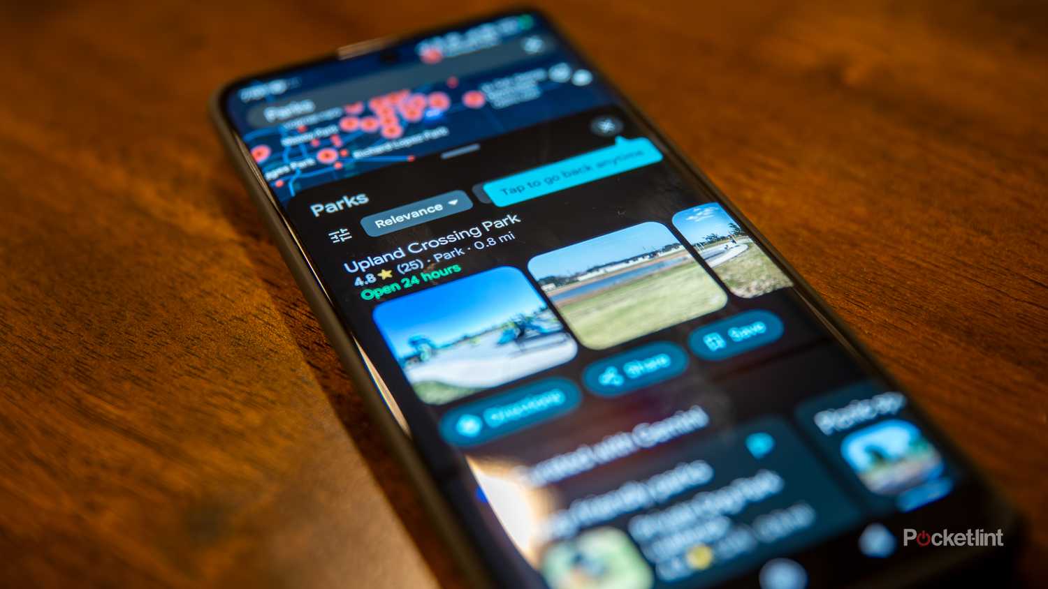 A still photo of Google Maps on an Android device.