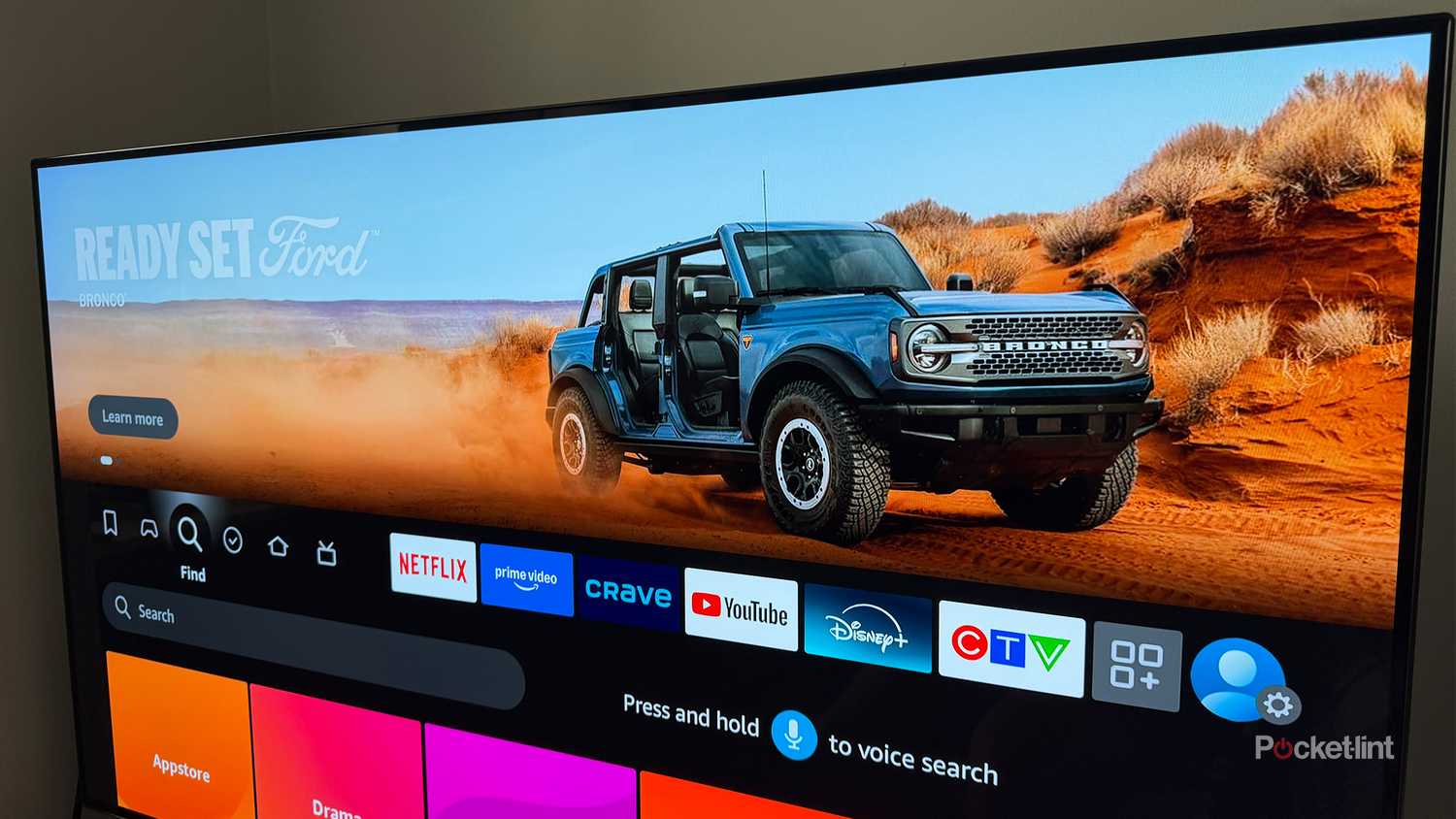 Ads on Fire TV home screen.