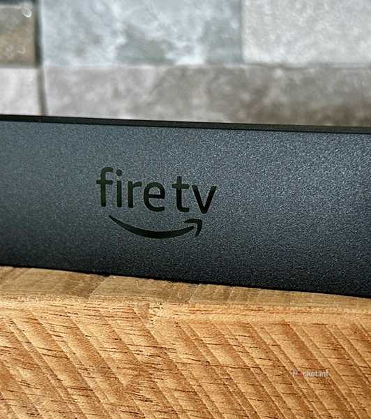 Amazon Fire TV Stick 4K Max on fireplace mantle.