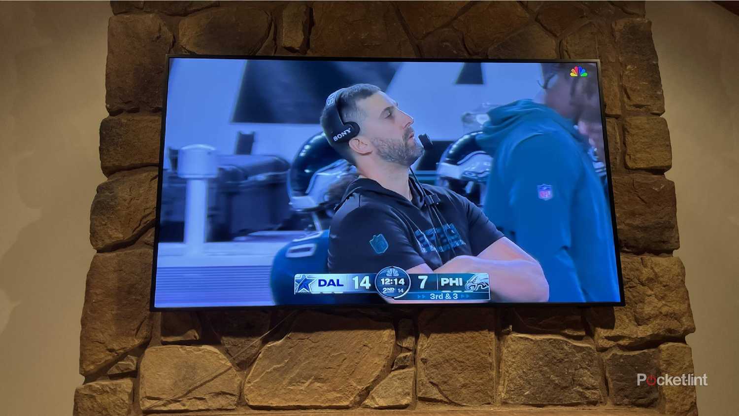 Football coach on a smart tv.