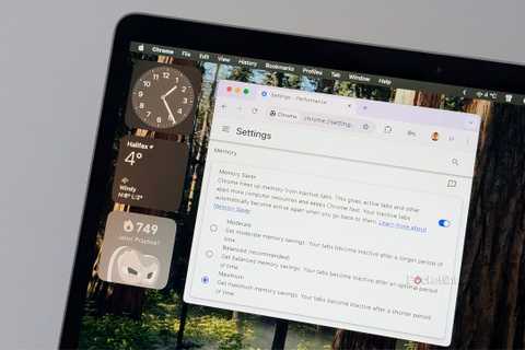 Google Chrome Memory Saver mode