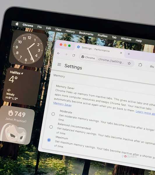 Google Chrome Memory Saver mode