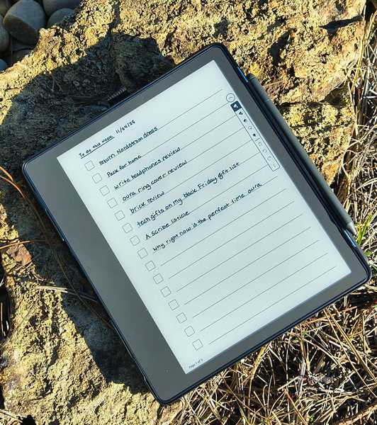 Kindle Scribe checklist.