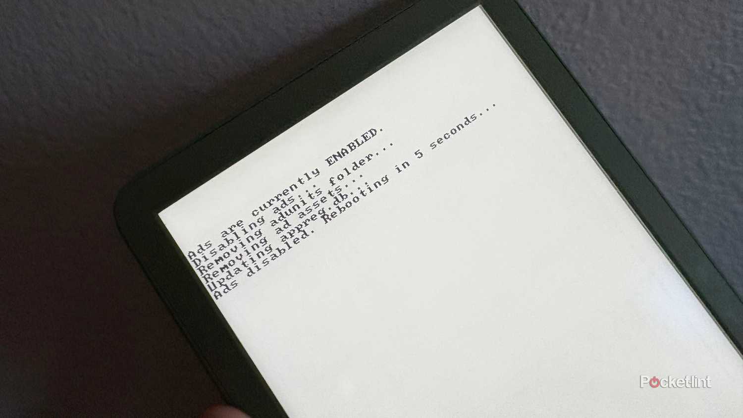 Script running on a Kindle
