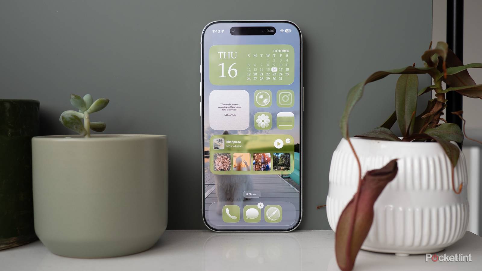 The iPhone 17 Pro with a cool background