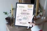 Using a fountain pen on a Kindle Scribe Colorsoft. 