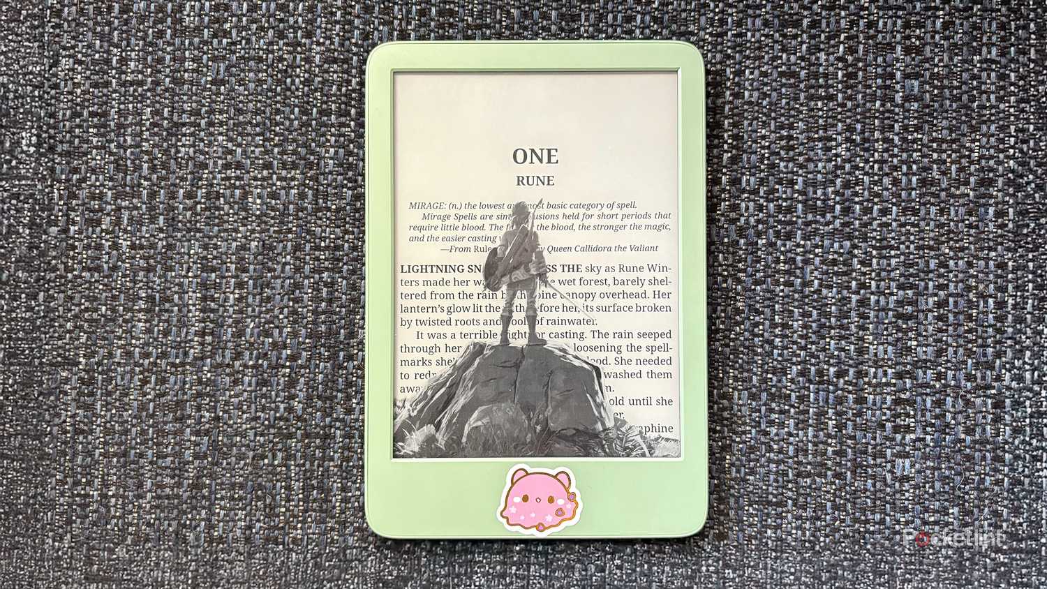 Zelda background on the Kindle 