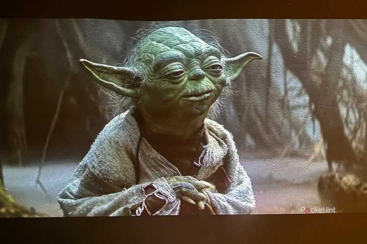 The Empire Strikes Back streaming on LG CineBeam S projector on Disney+