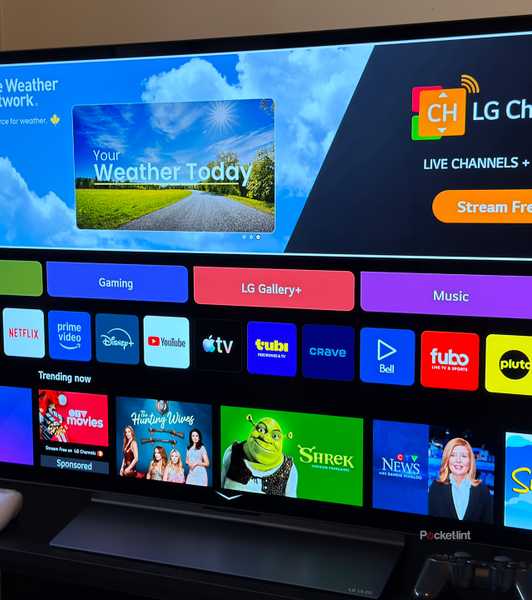 LG Smart TV on home page.