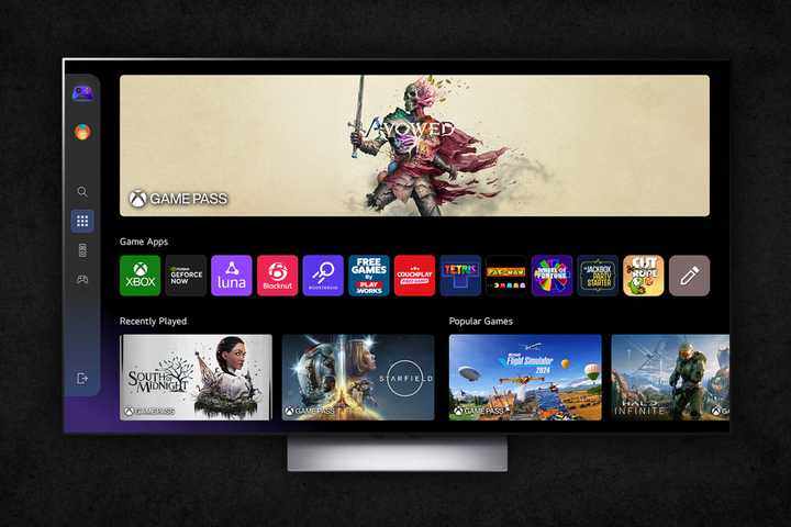LG TV with Xbox app.