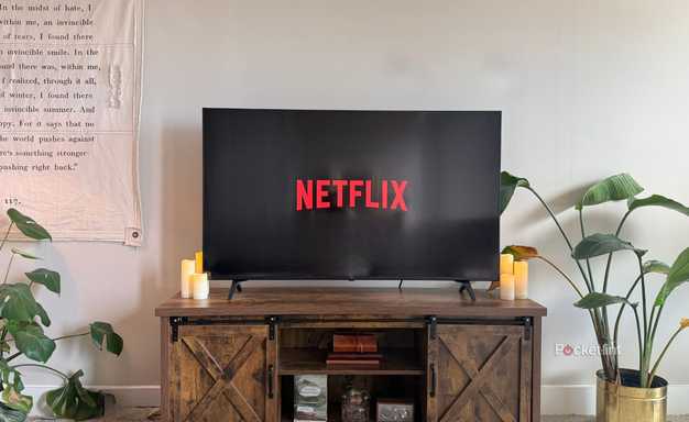 Netflix on a smart TV. 