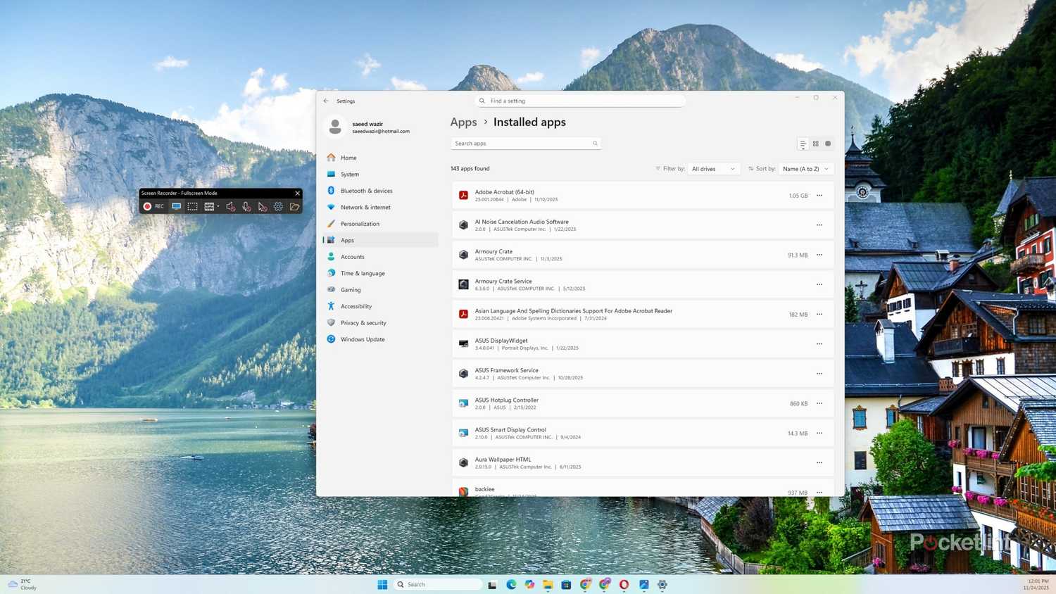 PicPick Screen recording.