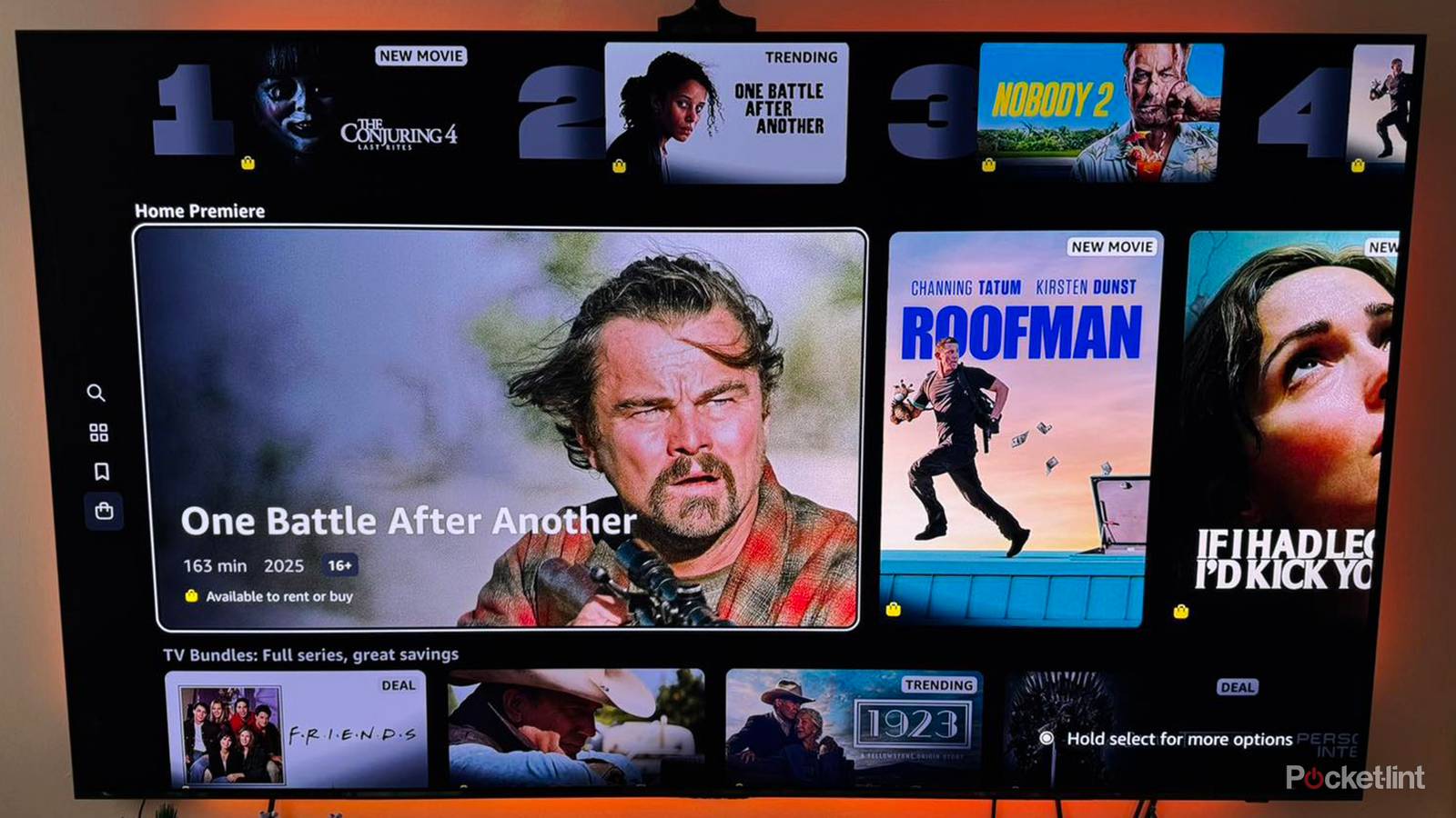 Prime Video marketplace carousel with One Battle After Another
