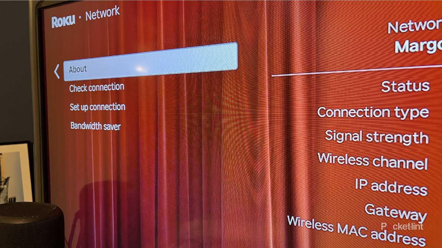 roku IP address about settings