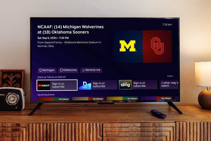 TV with Roku Sports and YouTube TV.