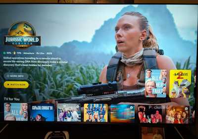 The Peacock app on Amazon Fire TV Omni QLED.