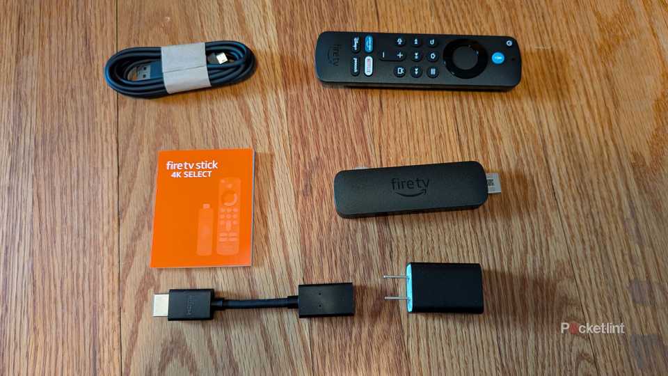 An unboxed Amazon Fire TV Stick 4K Select.