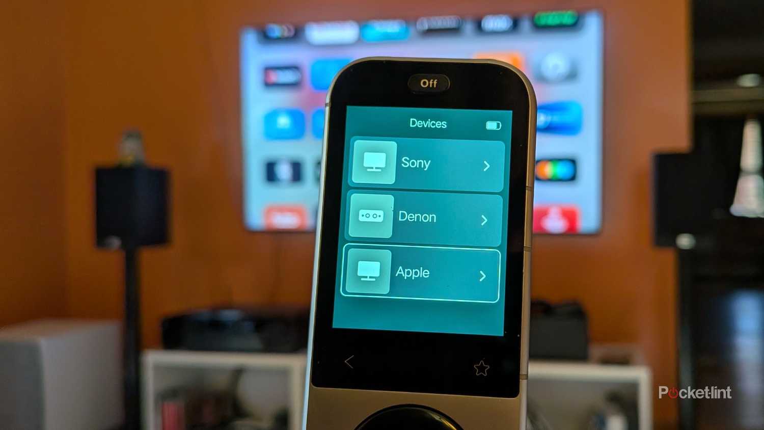 The touch screen on a SofaBaton X2 remote.