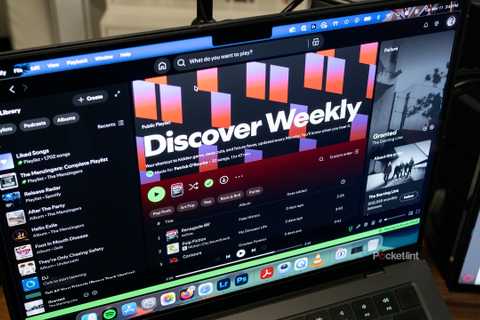 Spotify's Discover Weekly playlist on a Mac.