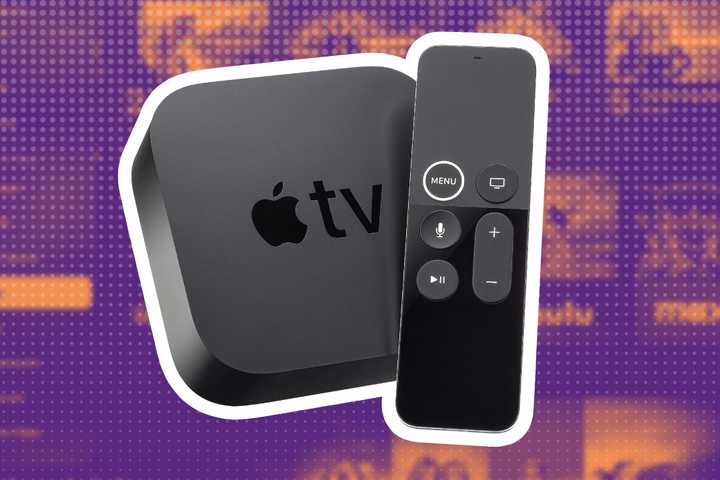 An Apple TV 4k remote and device. 