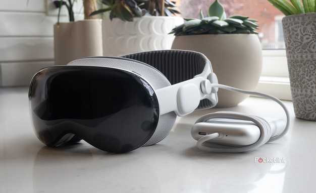 Apple's Vision Pro sitting on a table