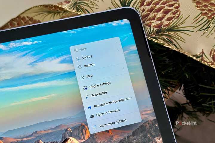 Windows 11 desktop context menu