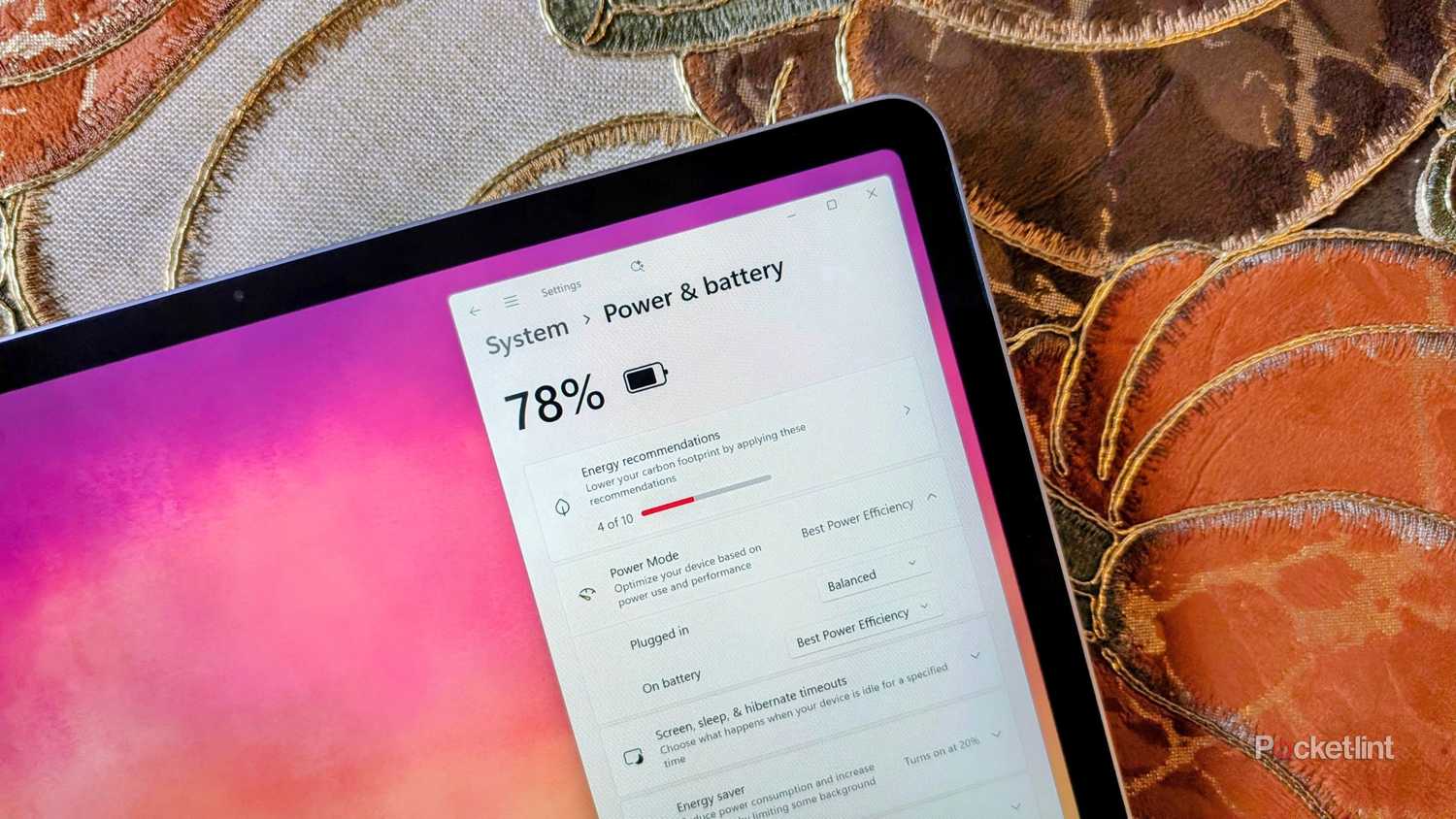 Windows 11 Power Mode settings.