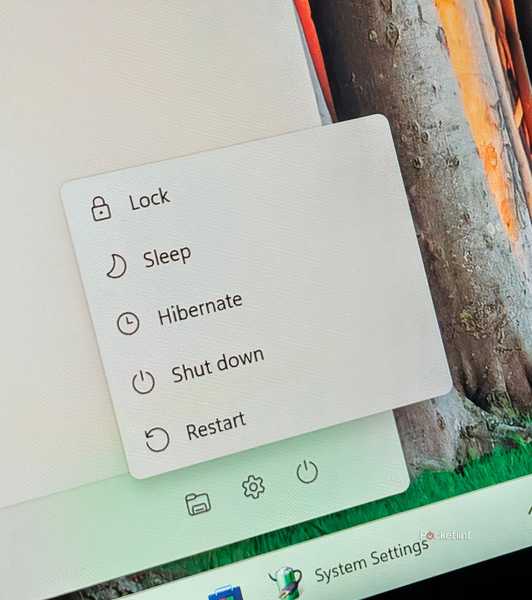 Windows 11 power options