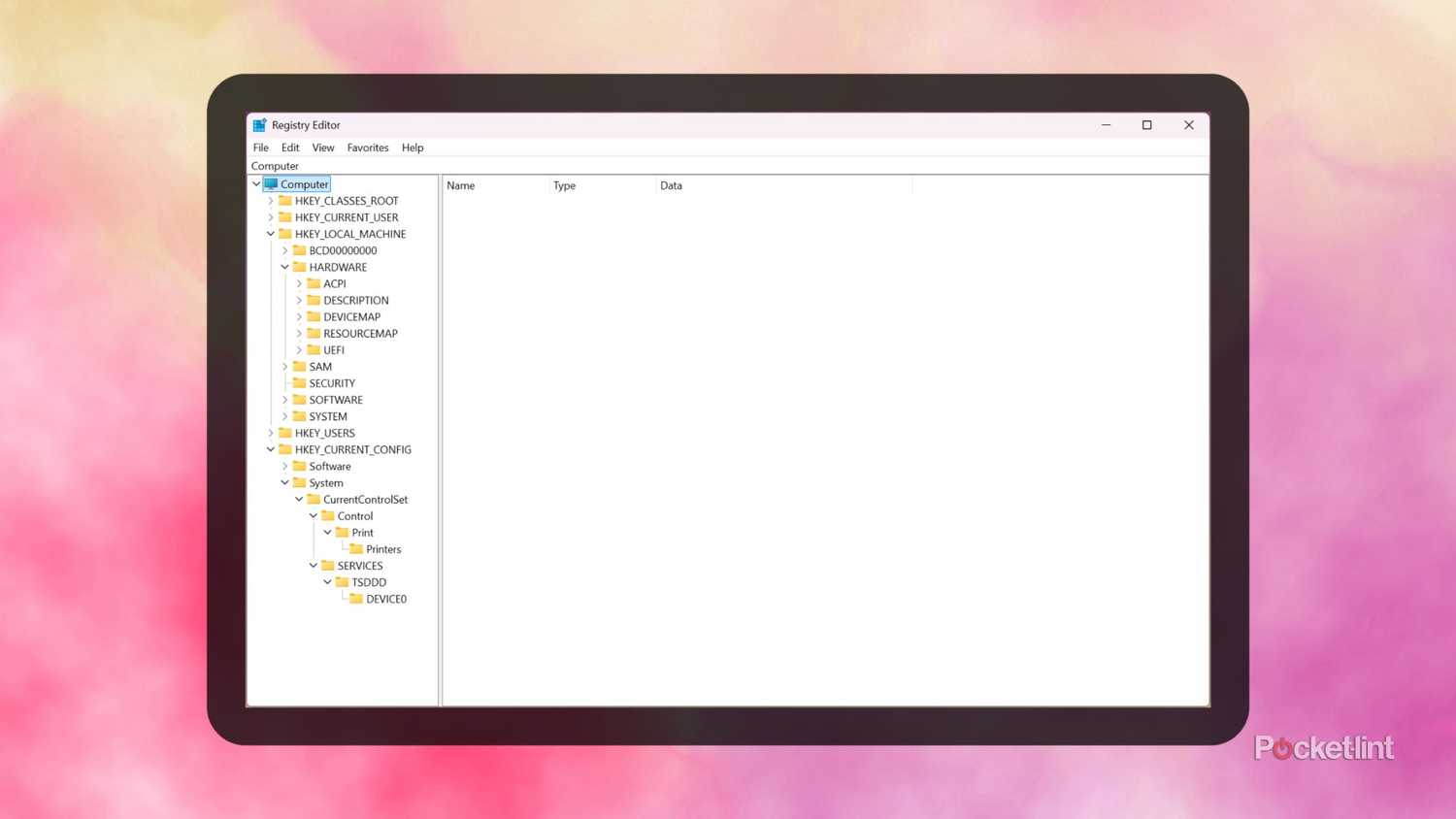 The Windows 11 Registry Editor.