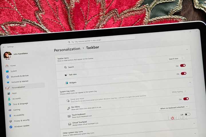 Windows 11 taskbar settings