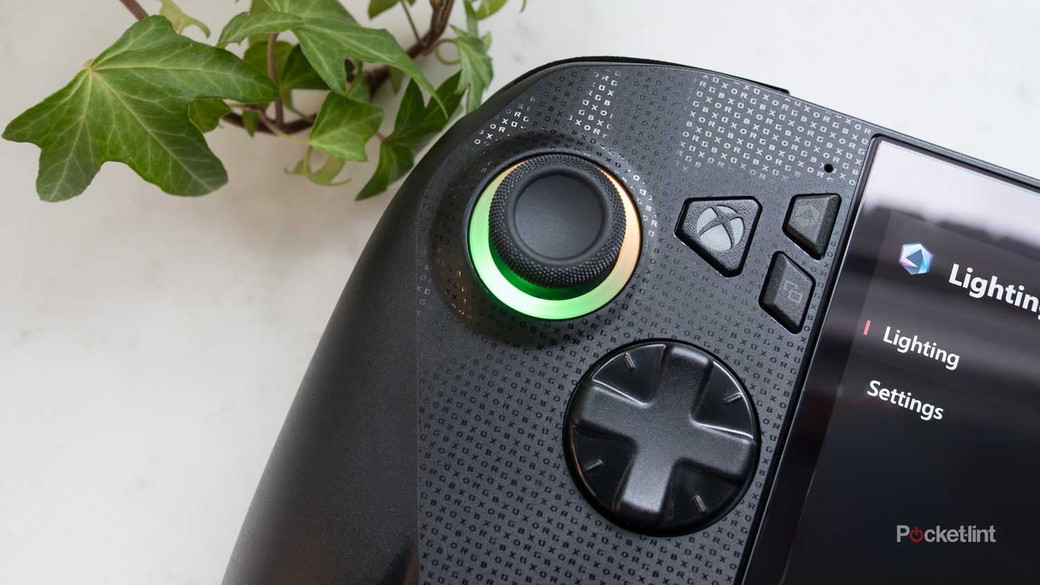 The Xbox Ally X's RGB joystick